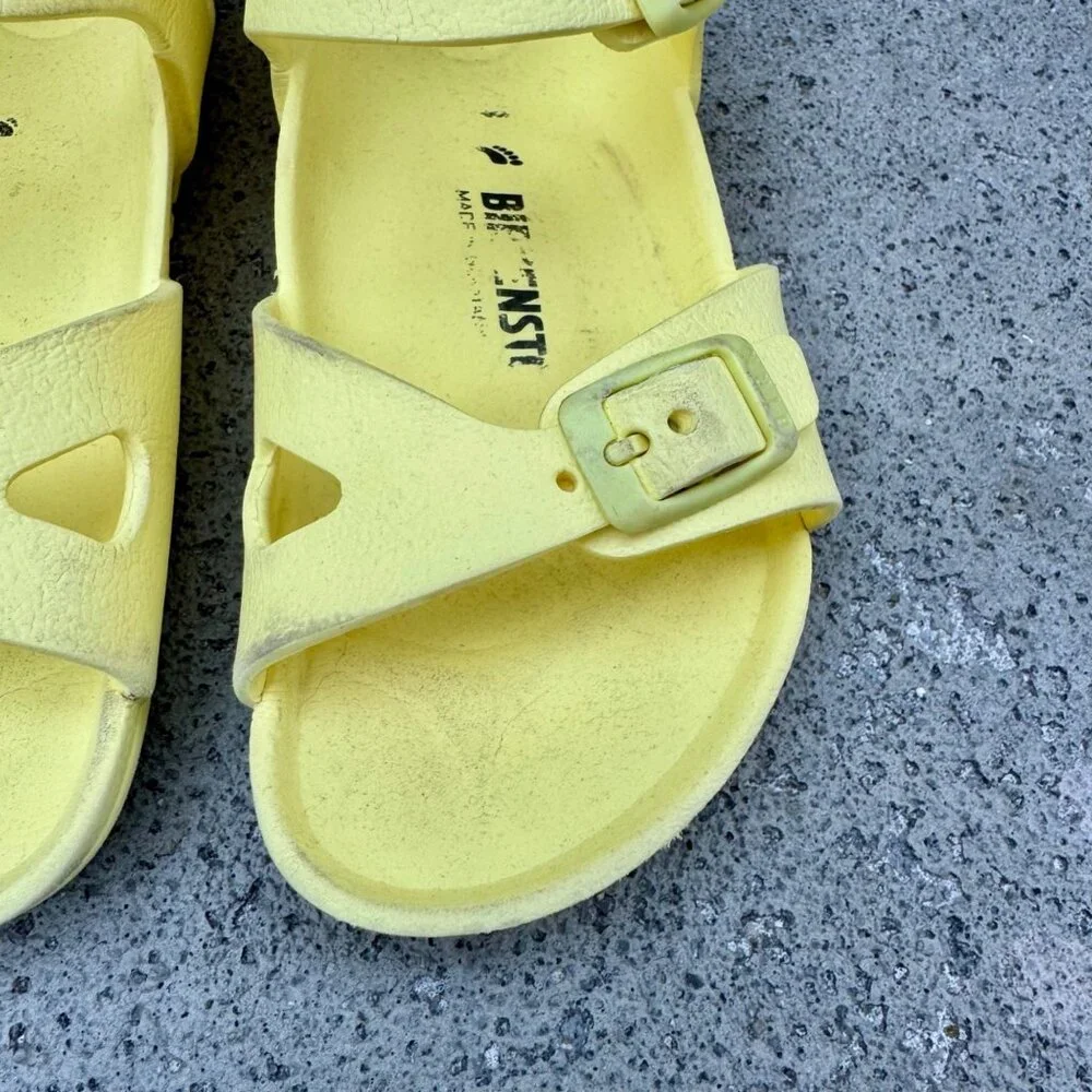 BIRKENSTOCK Rio Sandals Girls 12 30 Yellow EVA Waterproof Toddler Shoes Lemon - Picture 5 of 11